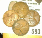 (4) 1933 D Lincoln Cents, G-VF.