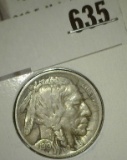 1919 D Buffalo Nickel, Light Scratches, F+.