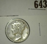 1926 S Mercury Dime, VG-F.