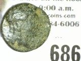 IONIA, Smyrna. Circa 75-50 BCE. AE15, Homereia type. Head of Apollo right wearing laurel wreath, rev