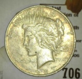 1927 S U.S. Silver Peace Dollar, A scarcer date.