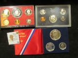 1969 S Silver Proof Set; 1979 S U.S. six-piece Proof Set in original hard plastic cases & 1776-1976