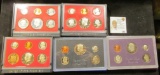 1980 S, 81 S, 82 S, 83 S, & 84 S U.S. Proof Sets. All original as issued.