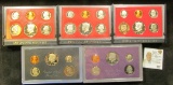 1980 S, 81 S, 82 S, 83 S, & 84 S U.S. Proof Sets. All original as issued.