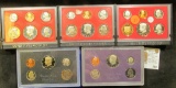 1980 S, 81 S, 82 S, 83 S, & 84 S U.S. Proof Sets. All original as issued.