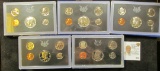 1968 S Silver, 69 S Silver, 70 S Silver, 71 S, & 72 U. S.  Proof Sets, all original as issued.