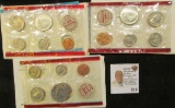 1969, 70, & 71 U.S. Mint Sets, all original as issued.