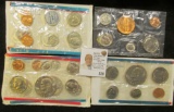 1972 Denver Souvenir Mint Set with medal; 1969 Silver U.S. Mint Set; 1977 U.S. Mint Set; & 1974 U.S.