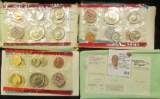 1969, 70, & 71 U.S. Mint Sets. All original as issued.