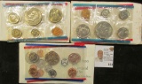 1977, 78, & 92 U.S. Mint Sets, all original as issued. (face value $9.46).