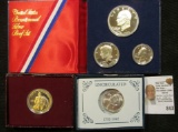 1982 D Gem BU, 1982 S Proof George Washington Commemorative Silver Half Dollars; & 1976 S Silver Pro