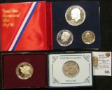 1982 D Gem BU, 1982 S Proof George Washington Commemorative Silver Half Dollars; & 1976 S Silver Pro