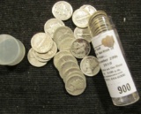 Plastic Coin tube with (50) Mixed date and grade Silver Mercury Dimes. All circulated.