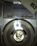 1944 P PCGS slabbed MS64 Mercury Dime.