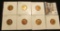 1935 S, 37 P, 38 P, 39 P, 40 P, 41 P, & 42 P Lincoln Cents, all Brilliant Uncirculated.