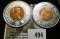 (2) Encased Cents From The 1964 Funtime Coin Show In Jacksonville, Florida