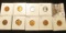 1935 S, 37 P, 43 P, D, 45 P, D, 46 P, 47 D, & S Lincoln Cents, all Brilliant Uncirculated.