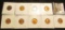 1935 S, 37 P, 43 D, 45 P, 53 S, 54 P, D, S, & 55 PLincoln Cents, all Brilliant Uncirculated.