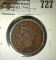 1853 Large Cent, F+, F value $30