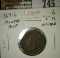 1864-L IHC, pointed bust, L is visible, SCARCE, G value $55