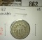1867 no rays Shield Nickel, VG, value $30
