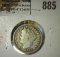 1912 V Nickel, VF20, value $13