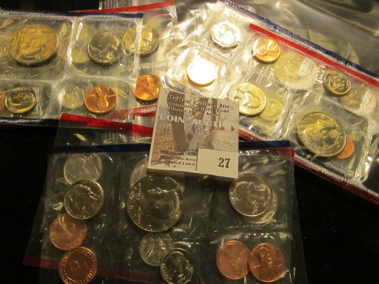 1986, 87, & 89 U.S. Mint Sets in original cellophane.