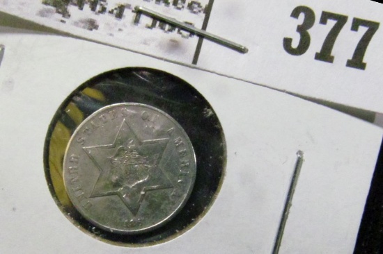1861 Silver Three Cent Piece