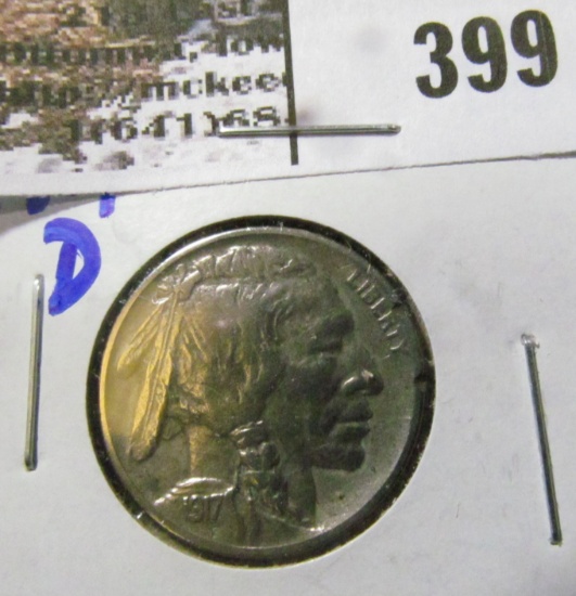 1917-D Buffalo Nickel With Full Horn