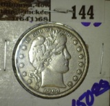 1904 P Barber Half Dollar, a nice grade.