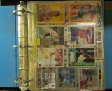 Three-ring notebook with a large variety of 1970 or earlier Baseball Cards.