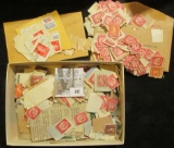 Large variety of mostly Canadian Stamps, some of which are in old Sears, Roebuck and Co. envelopes.