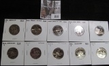 (2) Five-piece Sets of 2001 S & 2002 S Statehood Proof Quarters, all carded.