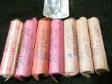 (7) Solid Date Rolls of Old Wheat Cents, includes: 1947D, 51D, 51S, 52D, 53S, 55D, & 58D. All circul