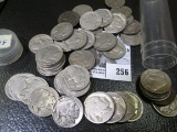 (44) Old Pre 1939 Buffalo Nickels. Circulated.