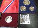 1982 S Proof George Washington Commemorative Silver Half Dollar & 1976 S U.S. Silver Proof Three-pie