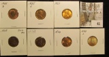 1935 D, S, 37 P, 38 P, 39 P, 40 P, & D Lincoln Cents, all Brilliant Uncirculated.