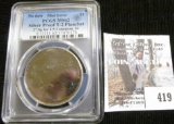 Proof Silver Type 2 Planchet Dollar Sized Mint Error Graded MS 62 By PCGS