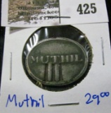 1818 Scottish Communion Token From The Town Of Mothis