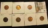 1935 S, 37 P, 38 P, 39 P, 40 P, D, & 41 P Lincoln Cents, all Brilliant Uncirculated.