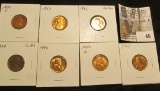 1935 S, 37 P, 38 P, 39 P, 40 P, D, & 41 P Lincoln Cents, all Brilliant Uncirculated.