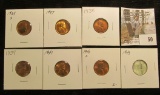 1935 S, 37 P, 38 P, 39 P, 41 P, 42 D, & 43 P Lincoln Cents, all Brilliant Uncirculated.