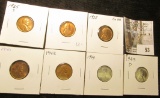 1935 S, 37 P, 38 P, 40 P, 42 P, 43 P, & D Lincoln Cents, all Brilliant Uncirculated.