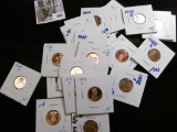 Proof Lincoln Memorial Cents And Nice Bright Red Lincoln Wheat Cents Lot.  This Lot Also Includes A