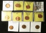 Error Memorial Cent Lot With A Total Of 10 Errors And Double Dies.  Each One Is Attributed