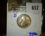1919 D Lincoln Cent, a very nice high grade.