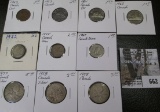 Group of Canada Coins, all carded and ready for sale, silver included: 1963 Cent; 1953, 1961, & 1962