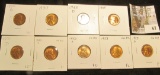 1935 S, 37 P, 43 D, 45 P, 51 D, 52 D, S, 53 P, & D Lincoln Cents, all Brilliant Uncirculated.