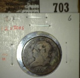 1828 Half Cent, 12 Stars, G value $50