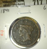 1841 Large Cent, G, G value $20